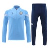 Manchester City Quarter Zip Sweat d'Entraînement 22-23 Bleue Pour Homme